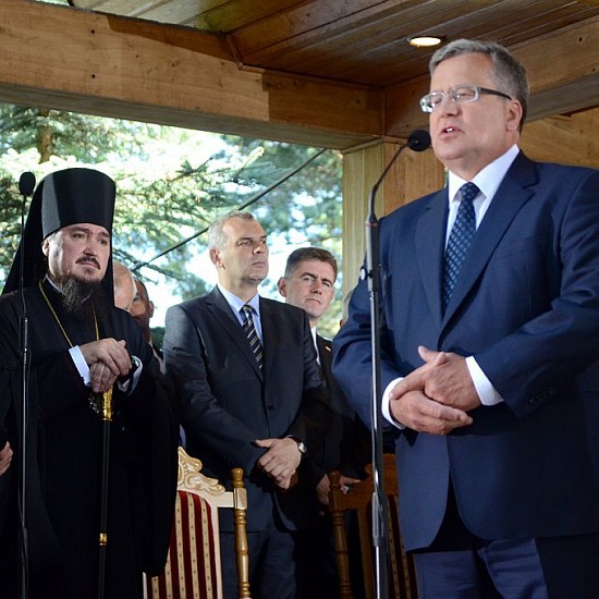 Bronisław Komorowski z małżonką uczestniczyli w uroczystościach na Św. Górze Grabarce