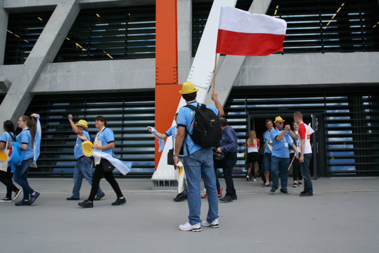 Światowe Dni Młodzieży w Białymstoku. Powitanie na stadionie