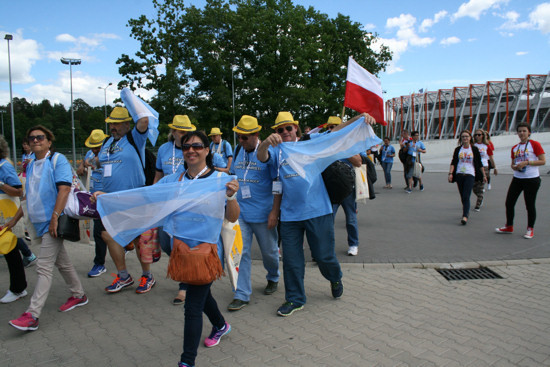 Światowe Dni Młodzieży w Białymstoku. Powitanie na stadionie