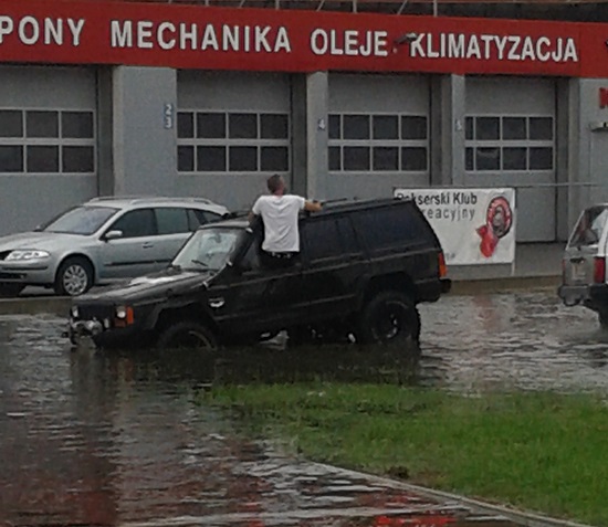 Skutki ulewy w Białymstoku