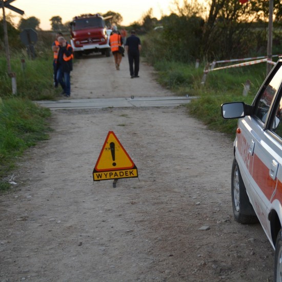 Wypadek na przejeździe kolejowym