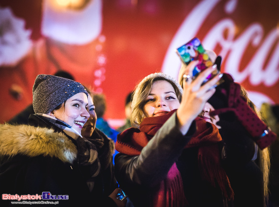 Świąteczna ciężarówka Coca-Coli w Białymstoku