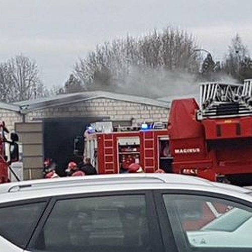 Pożar hali przy ul. Bitwy Białostockiej