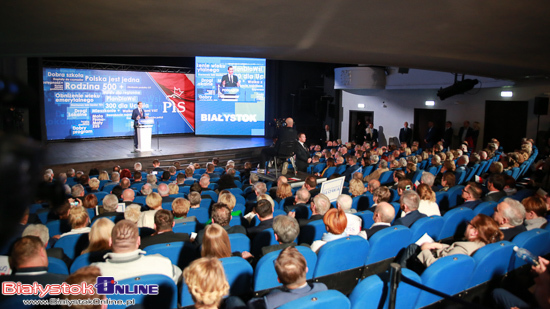 Jarosław Kaczyński i Mateusz Morawiecki w Białymstoku