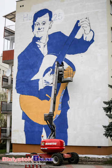 Mural z Zenkiem Martyniukiem na Dziesięcinach