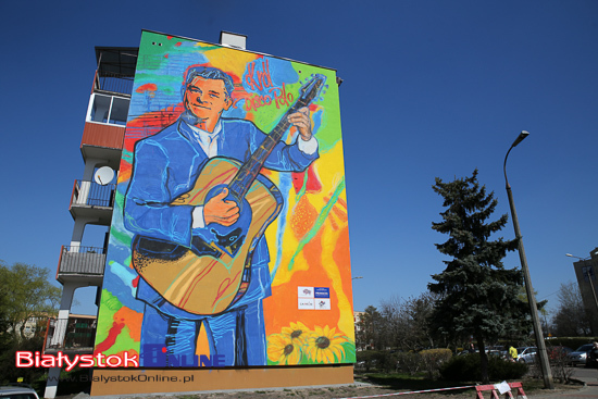 Mural z Zenkiem Martyniukiem na Dziesięcinach