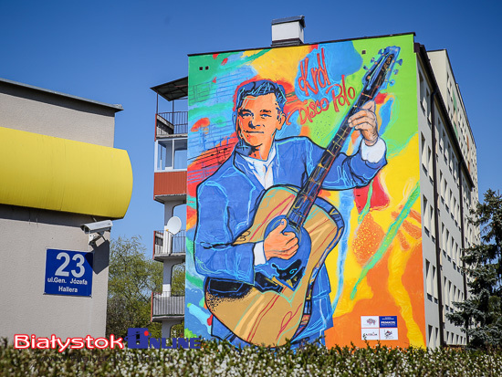 Mural z Zenkiem Martyniukiem na Dziesięcinach