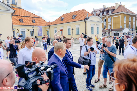 Rafał Trzaskowski na Rynku Kościuszki