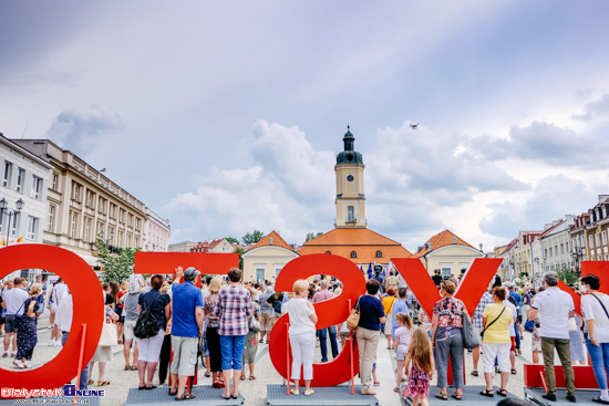 Rafał Trzaskowski na Rynku Kościuszki