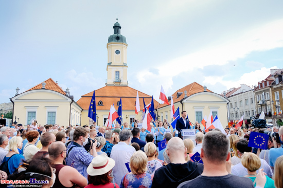 Rafał Trzaskowski na Rynku Kościuszki