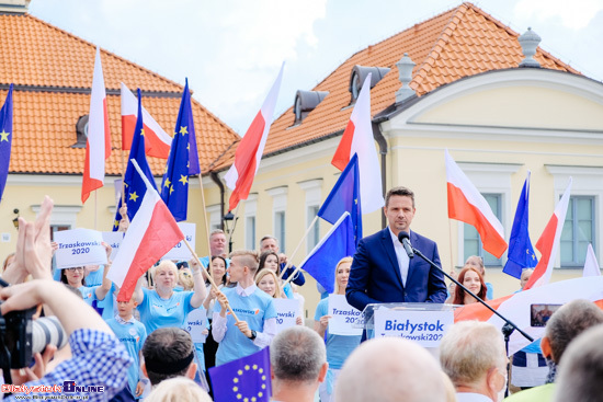 Rafał Trzaskowski na Rynku Kościuszki