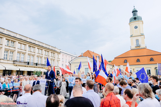 Rafał Trzaskowski na Rynku Kościuszki