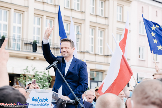 Rafał Trzaskowski na Rynku Kościuszki