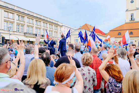 Rafał Trzaskowski na Rynku Kościuszki