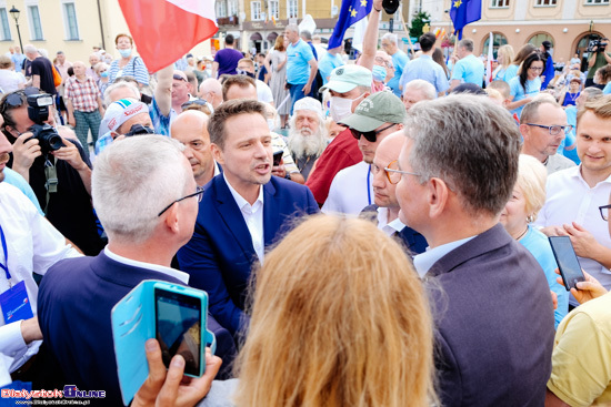 Rafał Trzaskowski na Rynku Kościuszki