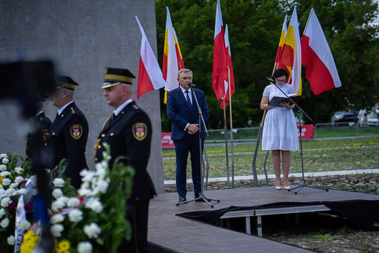 Otwarcie miejsca pamięci na Rynku Siennym