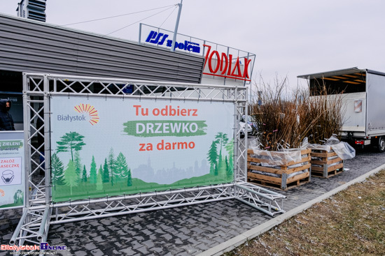 Białystok się zieleni. Rozdawanie drzew