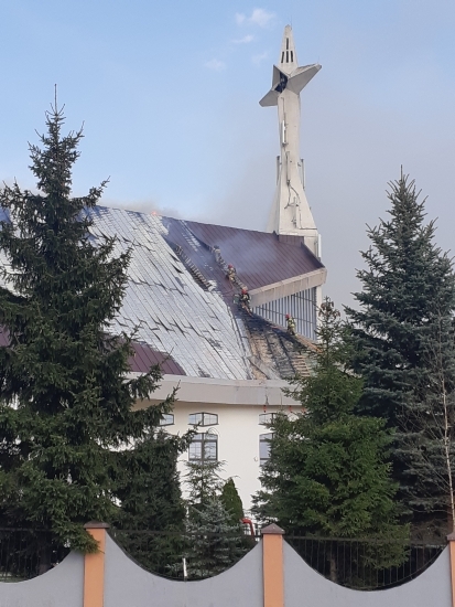 Pożar kościoła przy ul. Kolbego