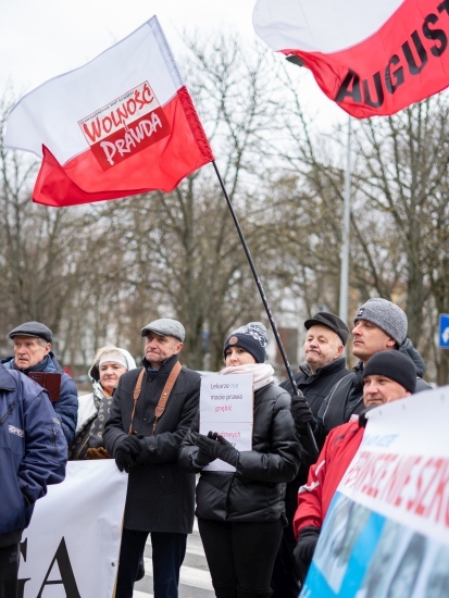 Protest antyszczepionkowców