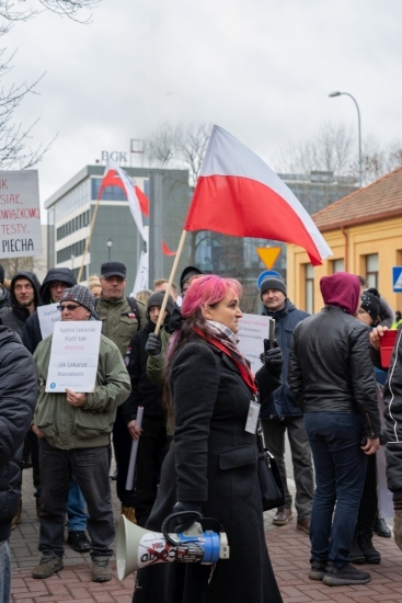 Protest antyszczepionkowców