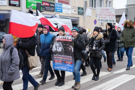 Protest antyszczepionkowców