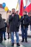 Manifestacja na Rynku Kościuszki po ataku na Ukrainę