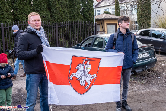 Manifestacja pod konsulatem Białorusi