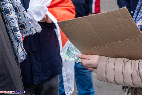 Manifestacja pod konsulatem Białorusi