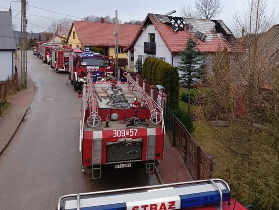 Pożar domu w Rudej Rzeczce