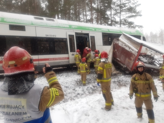 Wypadek na przejeździe kolejowym