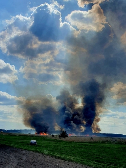 Pożar przy Jeziorze Zygmunta Augusta