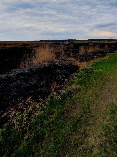 Pożar przy Jeziorze Zygmunta Augusta