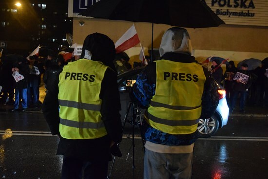 2023.12.21 - Protest przed siedzibą TVP3 Białystok