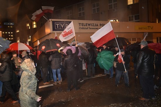 2023.12.21 - Protest przed siedzibą TVP3 Białystok