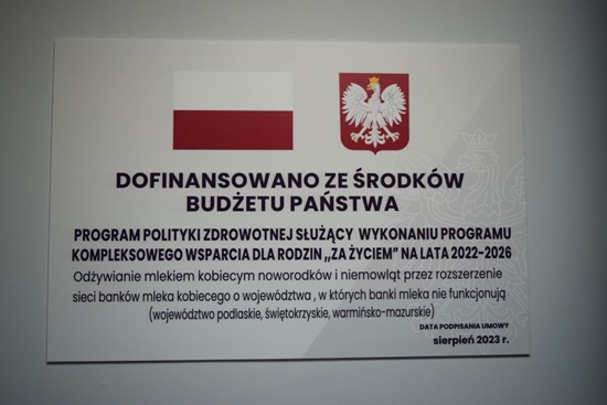 2024.01.11 - Otwarcie Banku Mleka Kobiecego w USK