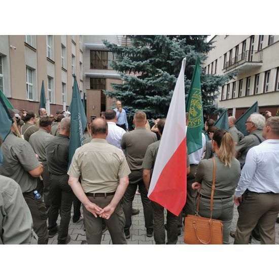 Protest leśników w Białymstoku