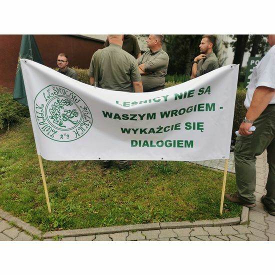 Protest leśników w Białymstoku