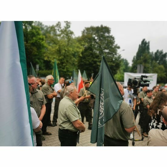 Protest leśników w Białymstoku