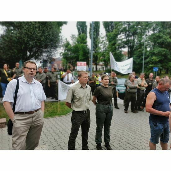 Protest leśników w Białymstoku