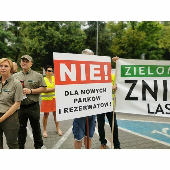 Protest leśników w Białymstoku