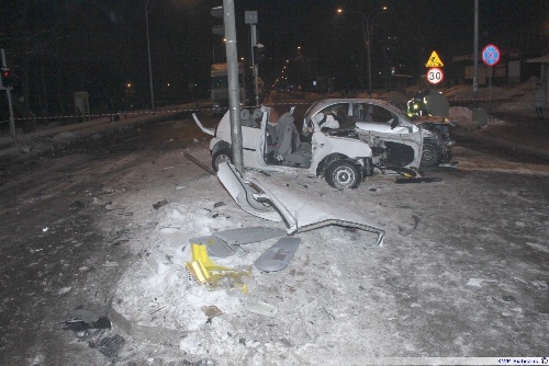 Wypadek na skrzyżowaniu z ul. Traugutta 