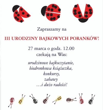 Trzecie urodziny Bajkowych Poranków