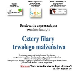 Seminarium "Cztery filary dobrego małżeństwa"