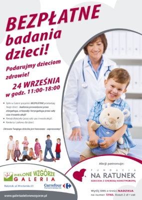 Podarujmy dzieciom zdrowie. Bezpłatne badania profilaktyczne