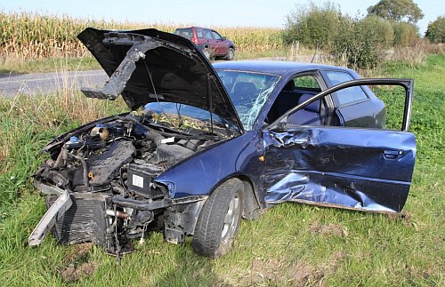 Wypadek na zakręcie. Dwumiesięczne dziecko trafiło do szpitala