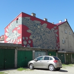 Murale w centrum miasta. Street art na DSW