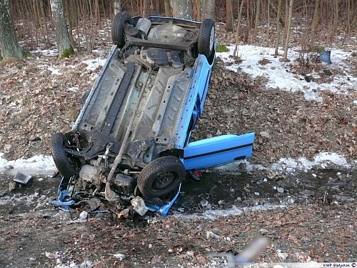 Wypadek na trasie Białystok - Zabłudów