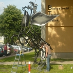 W centrum Białegostoku stanęła rzeźba Pegaza