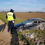 Wypadek na obwodnicy Dąbrowy Białostockiej. Jeden z kierowców trafił do szpitala