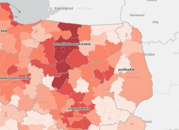 COVID-19. Siemiatycki i suwalski - to najbezpieczniejsze powiaty. Gdzie najwięcej chorych?